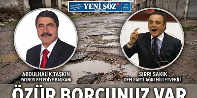 BİZE TEŞEKKÜR, PATNOS HALKINA ÖZÜR BORCUNUZ VAR